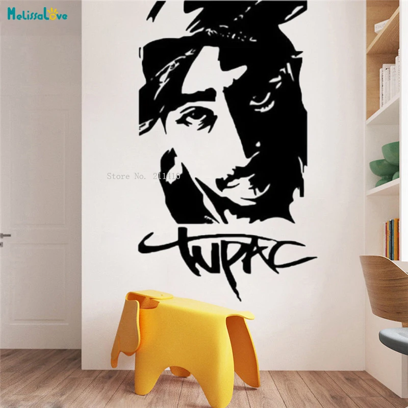 

Tough Famous Rapper Wall Stickers Fashion Vinyl Home Decor Decals Art Decoration Removable Waterproof Poster YT6612