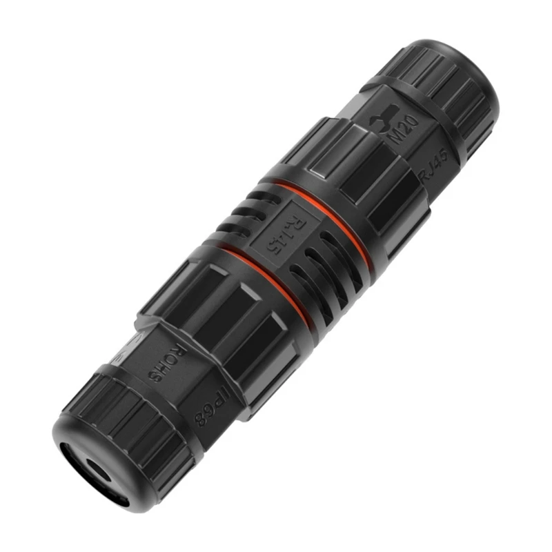 

RJ45 Waterproof IP68 Ethernet Cable Connector Straight-through Header Outdoor Broadband Cable Drop Shipping