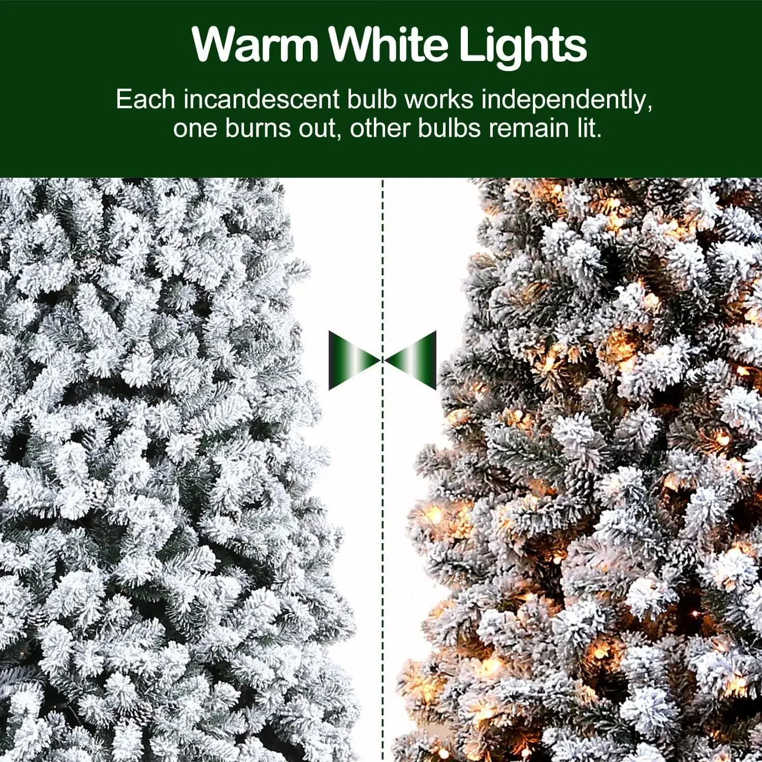 7 5 сегментный сегмент мит Schnee beflockter Weihnachtsbaum mit Tannenzapfen kembali 라 450 warmweißen