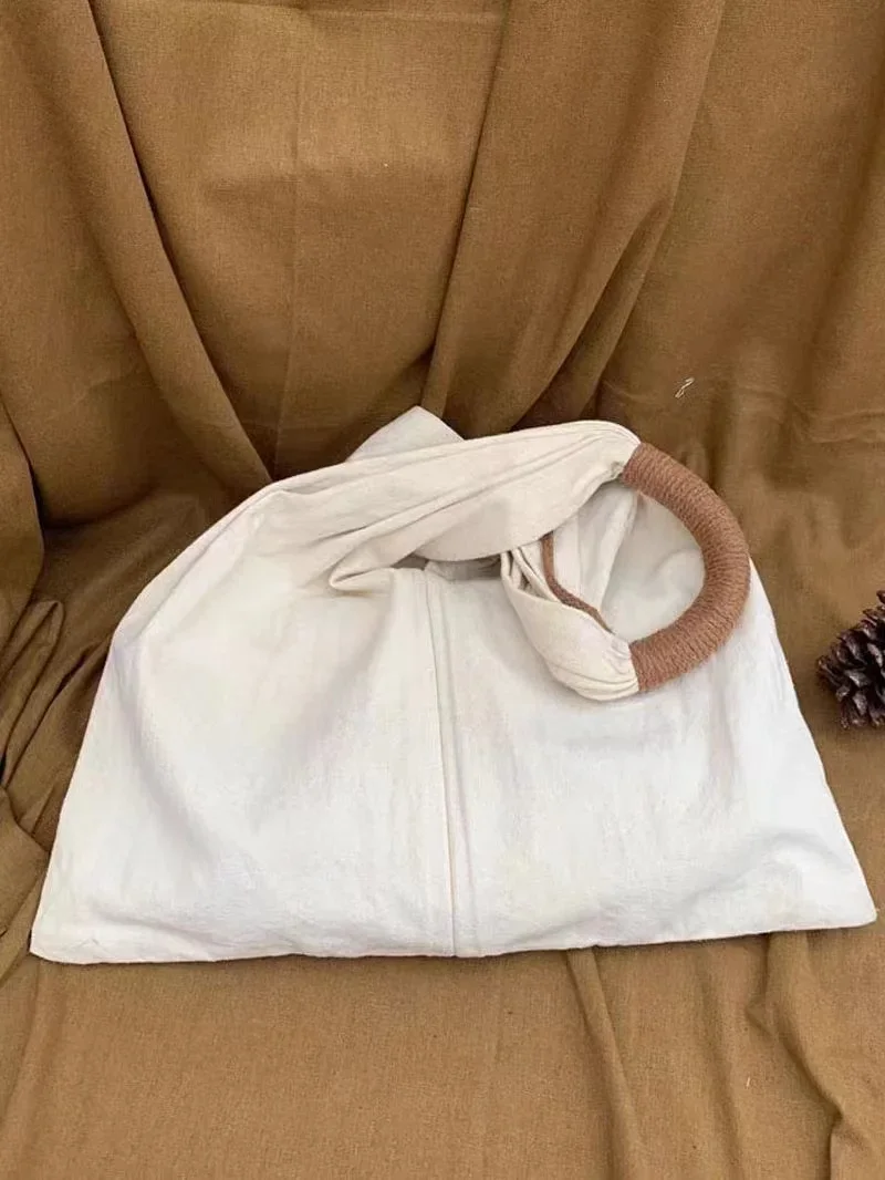 Французская винтажная сумка из хлопка и льна артистичная Холщовая Сумка на одно