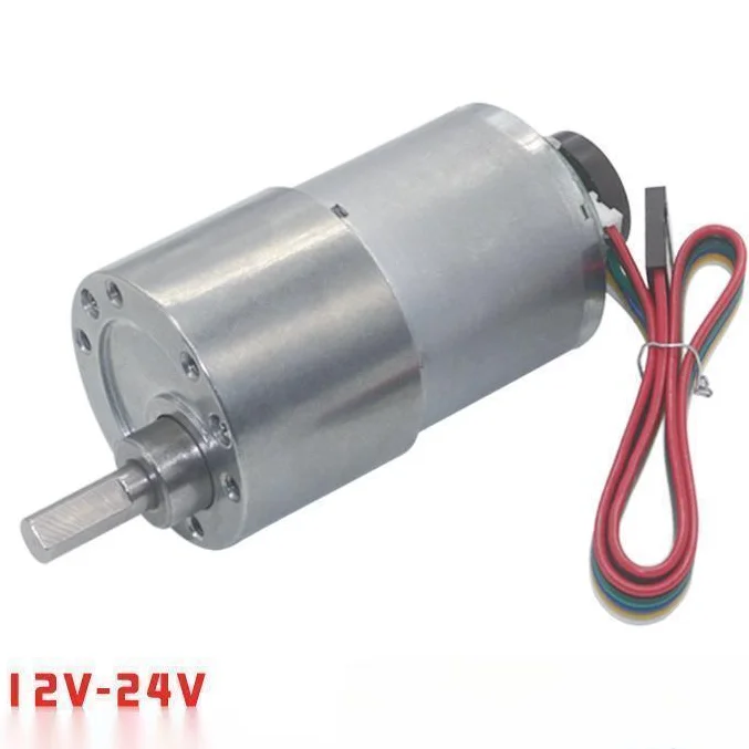 Фодимотор с кодировщиком, двигатель для замедления, двигатель для измерения скорости, Интеллектуальный мотор на колесиках 12 В, 24 В