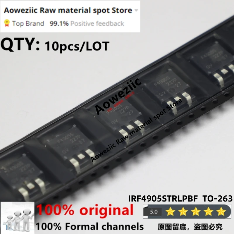 

Aoweziic 2019+ 100% new imported original IRF4905STRLPBF IRF4905S F4905S TO-263 P-Channel 55V 74A