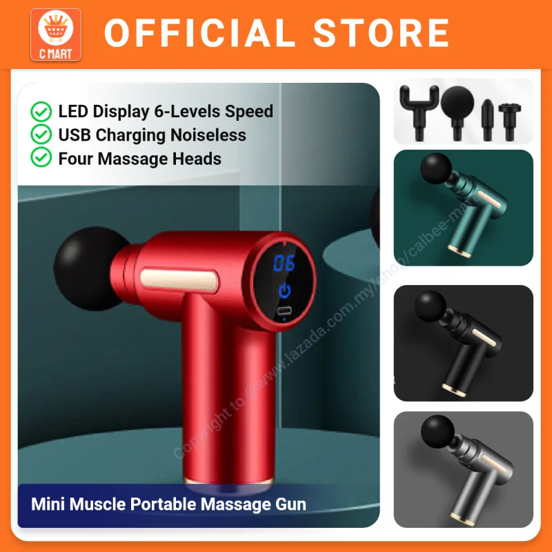 

Muscle Massage Gun Compact and Silent Portable Muscle Relaxation Vibration Massage Fitness Device Ready Stock Urut Otot