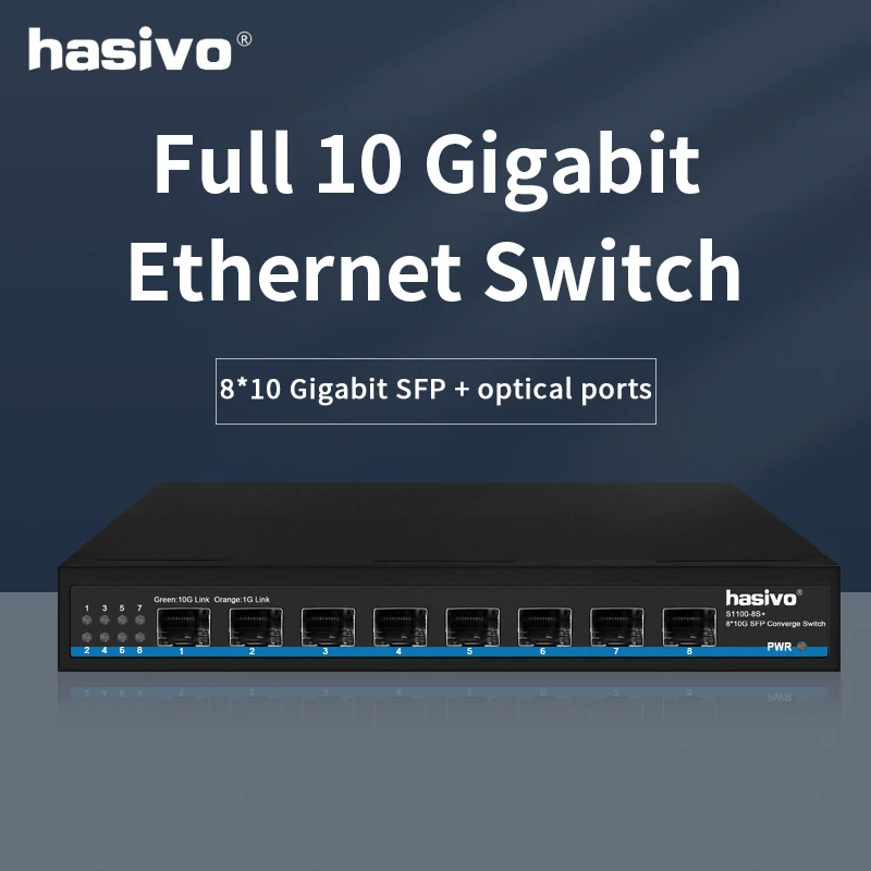 8*10G SFP коммутатор Настольный сетевой Ethernet