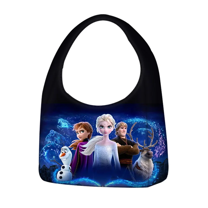 

Disney Frozen Elsa Anna Tote Reusable Shoulder Bags Women Casual Handbags Girls Portable Shopping Bag Travel Bag