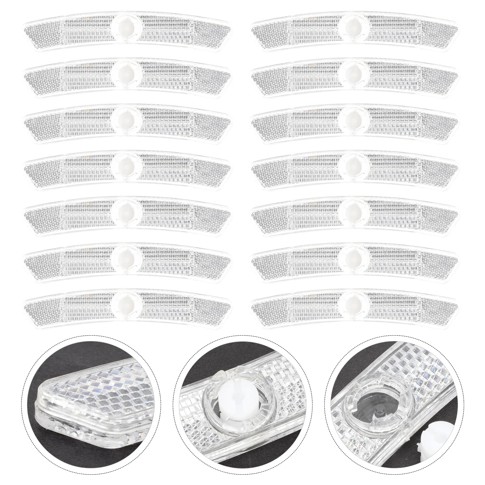 

20 Pcs Bicycle Reflector Premium Wheel Reflectors Car Stuff Accessories Spokes Small Bicycles Plastic Portable Emblem