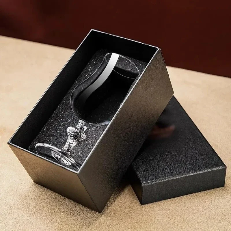 Фото Хрустальные бокалы для виски Macallan с подарочной коробкой, эксклюзивные дегустационные чаши King, роскошные резные бокалы для виски и бренди, фужеры №5