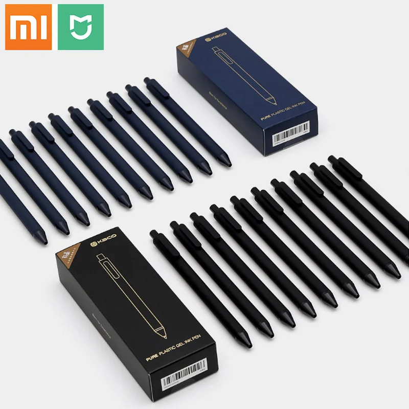 

10pc/set Original Xiaomi Mijia Kaco Pen 0.5mm MI Kaco Ballpoint pen Core Durable Signing Pen Refill Black Ink for Office Learn
