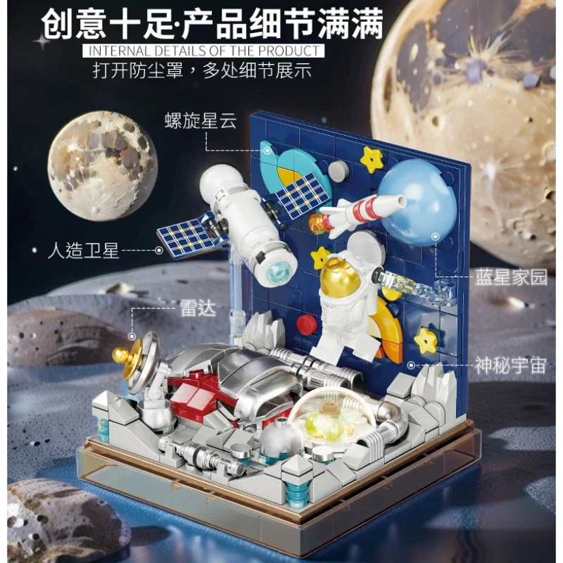 Unterwasserwelt Box Bausteine Monannu Spielzeug Raum Modell Orn Sog teksto LRTisches Kleine Xochen Sammlung