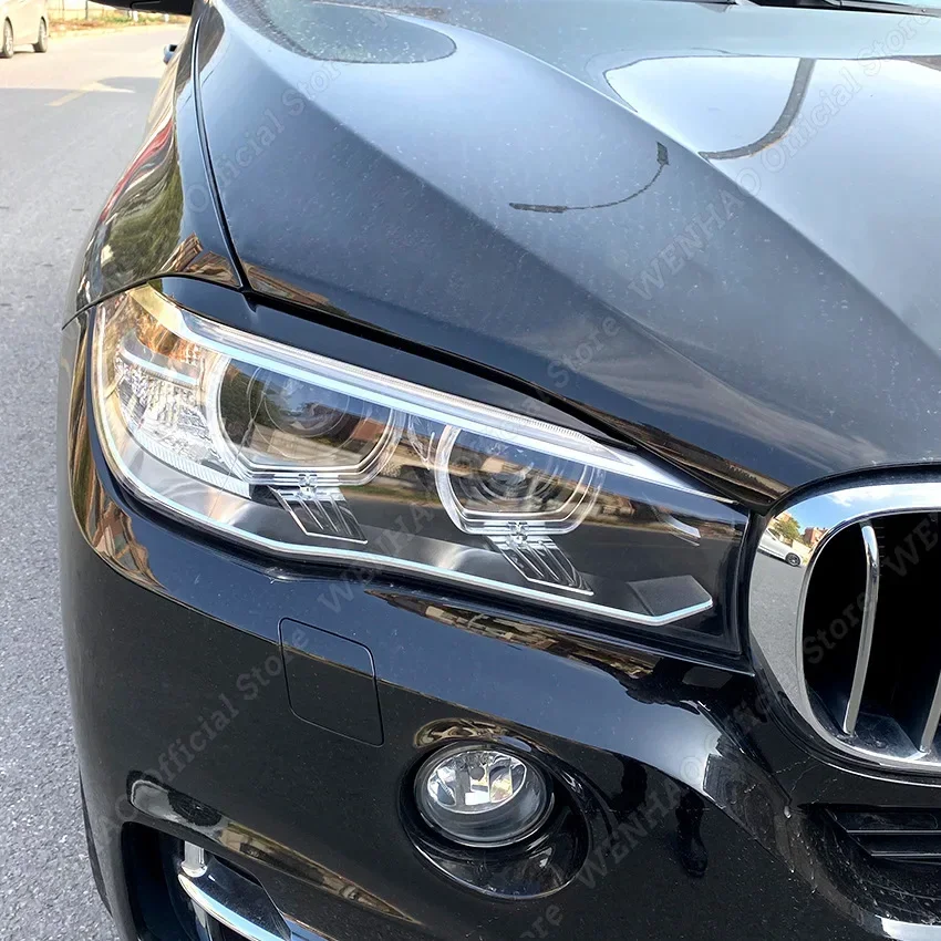 2 шт. глянцевый черный налобный фонарь для BMW X5 X6 F15 F16 F85 F86 2014-2018 декоративные