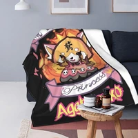 death metal karaoke kala throw blankets aggretsuko aggressive retsuko blankets for home bedroom ultra soft bedroom quilt