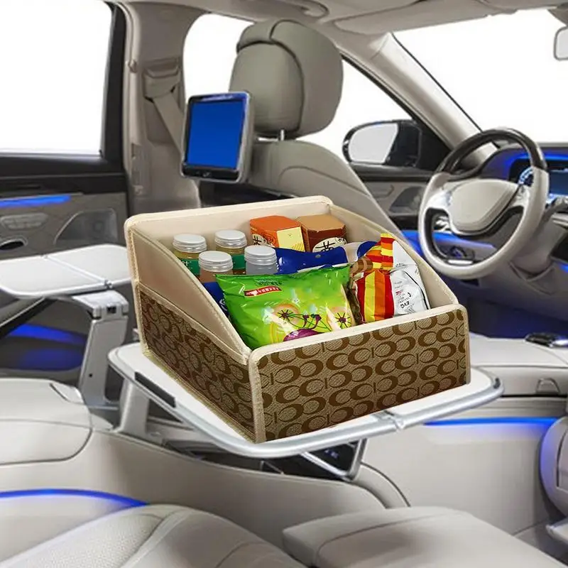 

Car trunk organizer accessories Vehicle collapsible fashion storage box with handle outer pocket organizer Car grocery organizer