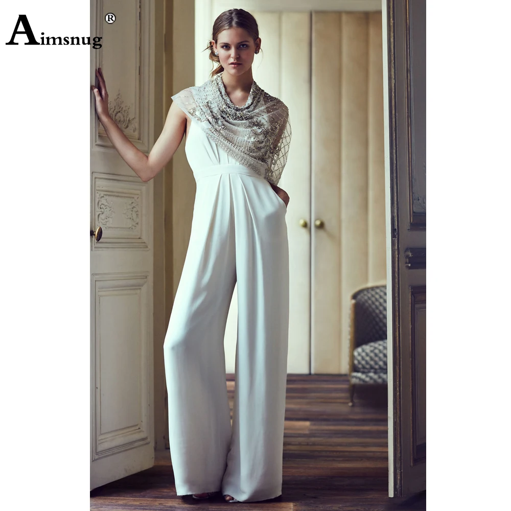 

Aimsnug 2022 European Style Fashion Pocket Design Jumpsuits Plus Size Women Straight Leg Pants Sexy V-neck Halter Overalls Femme