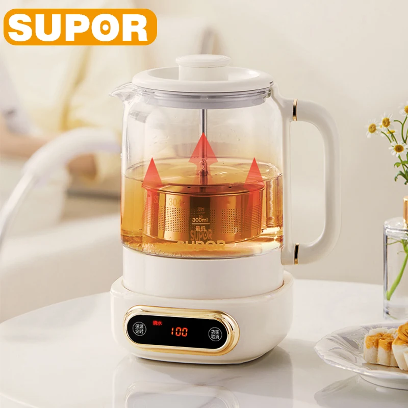 

SUPOR Electric Kettle 800ML Smart Health Pot High Borosilicate Glass Water Boiler Multifunctional Intelligent Teapot SW-08Y03