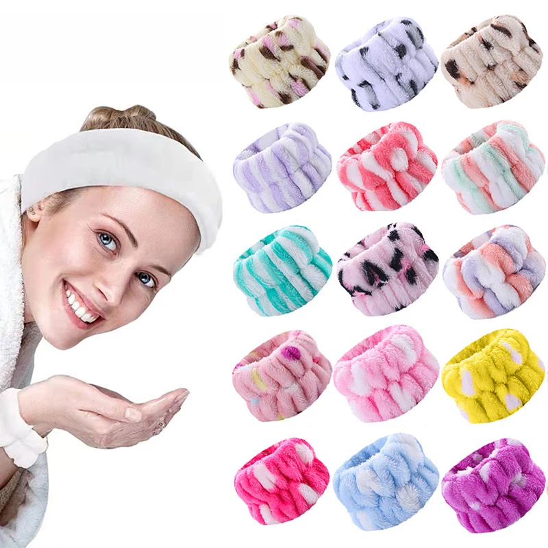 

Soft Flannel Spa Wrist Washband Sweatband Prevent Liquid Face Wash Wrist Washing Face Absorbent Wristband Comfortable