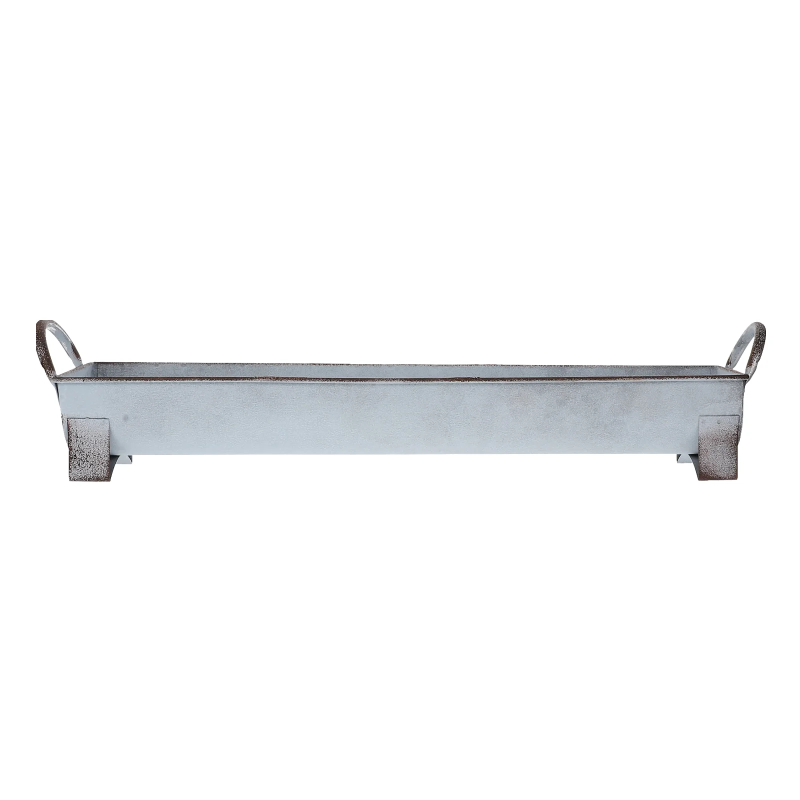 

Planter Box Flower Window Rectangularmetal Pot Tray Succulentwindowsill Iron Indoor Holder Garden Herb Rustic Galvanized Pots