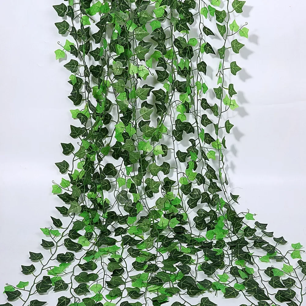 

210cm Artificial Plants Fake Ivy Vines Silk Green Artificial Leaves Liana For Decoration Wedding Party Home Decor Wall Hanging