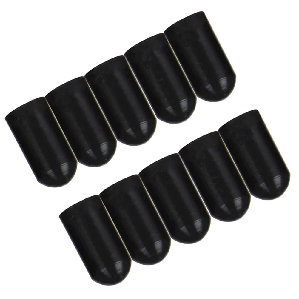 

10pcs Drum Mute Drumstick Silent Tip Silicone Mallet Protectors Covers Practice Percussion Dampener Replacement Accessory Black