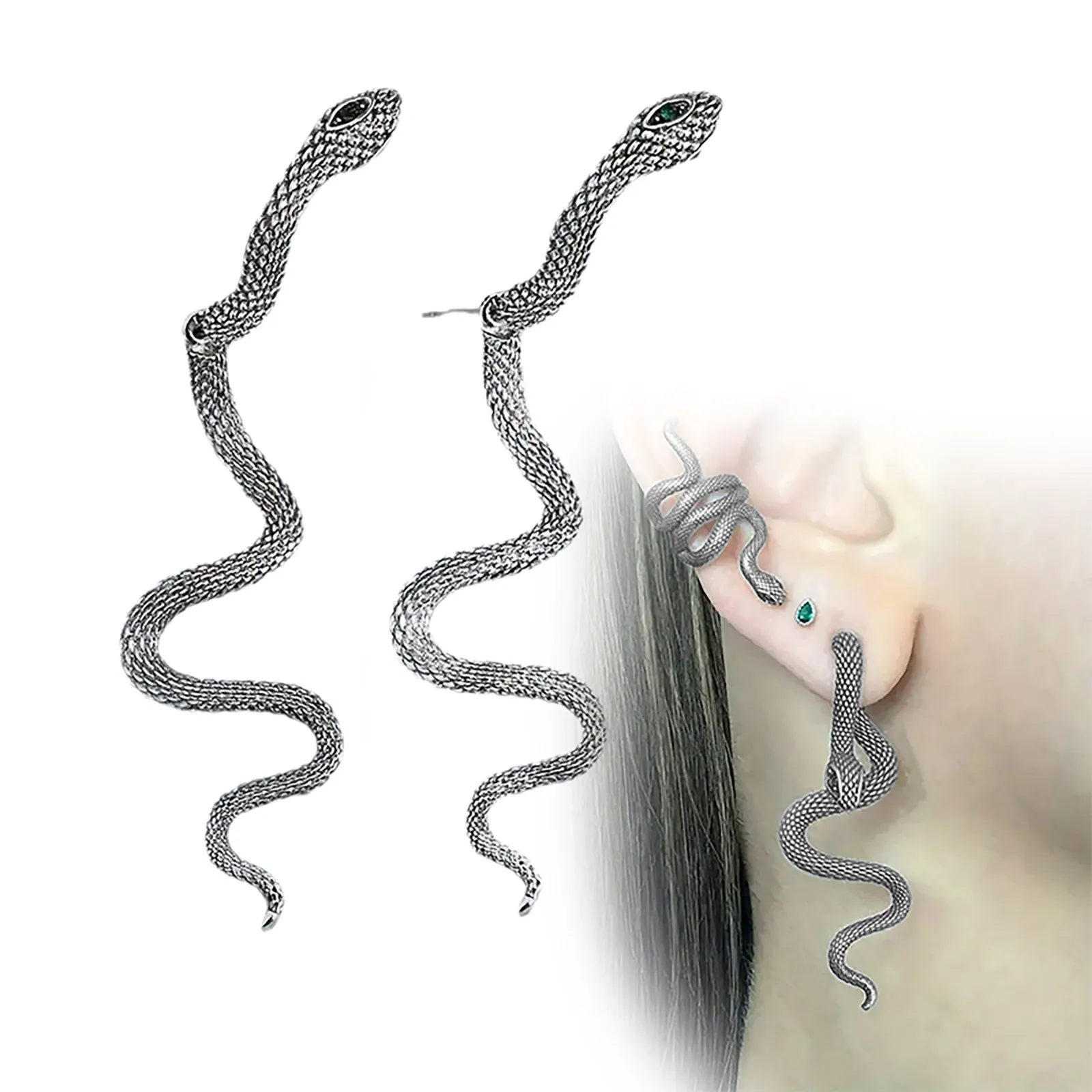 Ретро Геометрия Преувеличенные Металлические Животные Серебряные