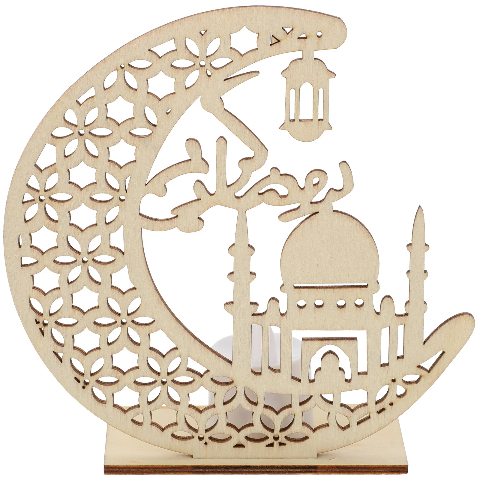 

Moon Lighting Decoration Moon Decor Eid Theme Lights Desktop Lamp Decorate Moon Lamp Wooden Eid Decorations