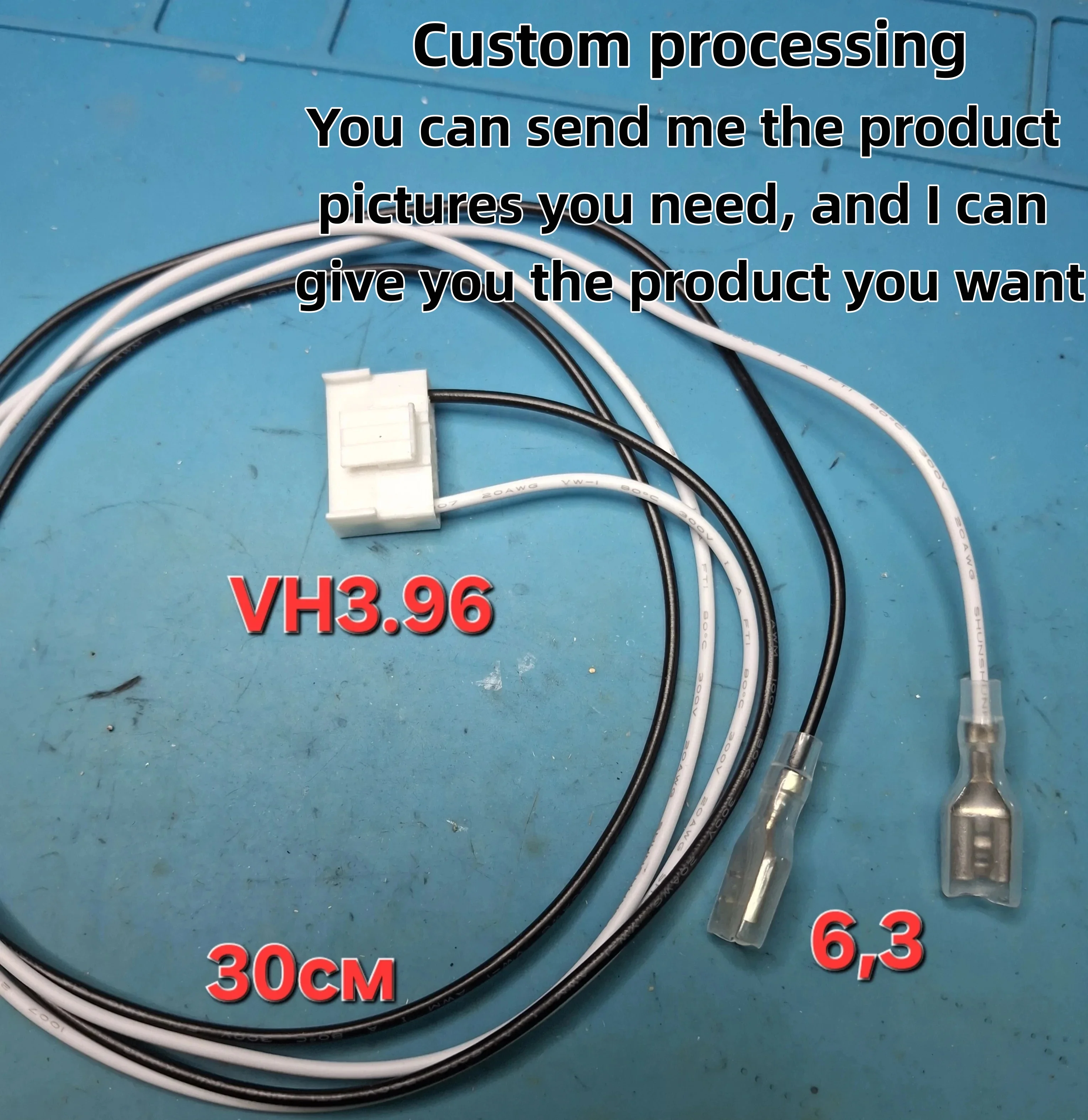 

100 шт./лот VH3.96-5PIN две линии 30 см гнездовой корпус кабельный разъем + 6,3 мм металлическая пружина