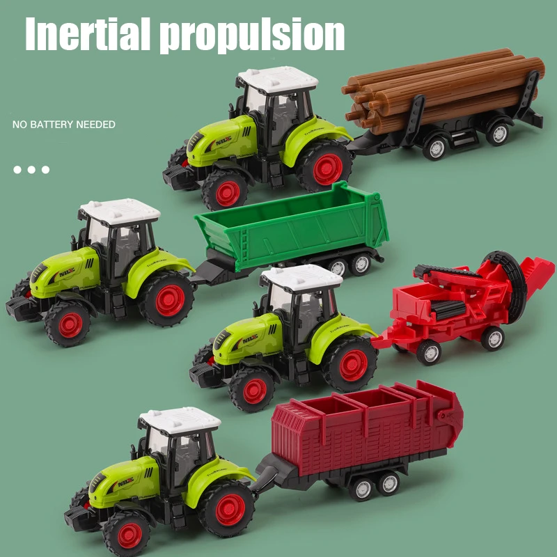 Toys Die Cast Pull Back Engineering Toy Model Educational Friction Powered Vehicles For Kids