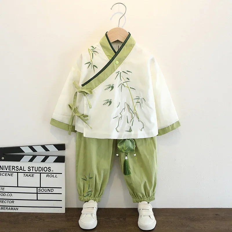 Ансамбль vêtements традицииnels de prairie chinoise pour enfants manches longues Danse folklorique Halɾncre