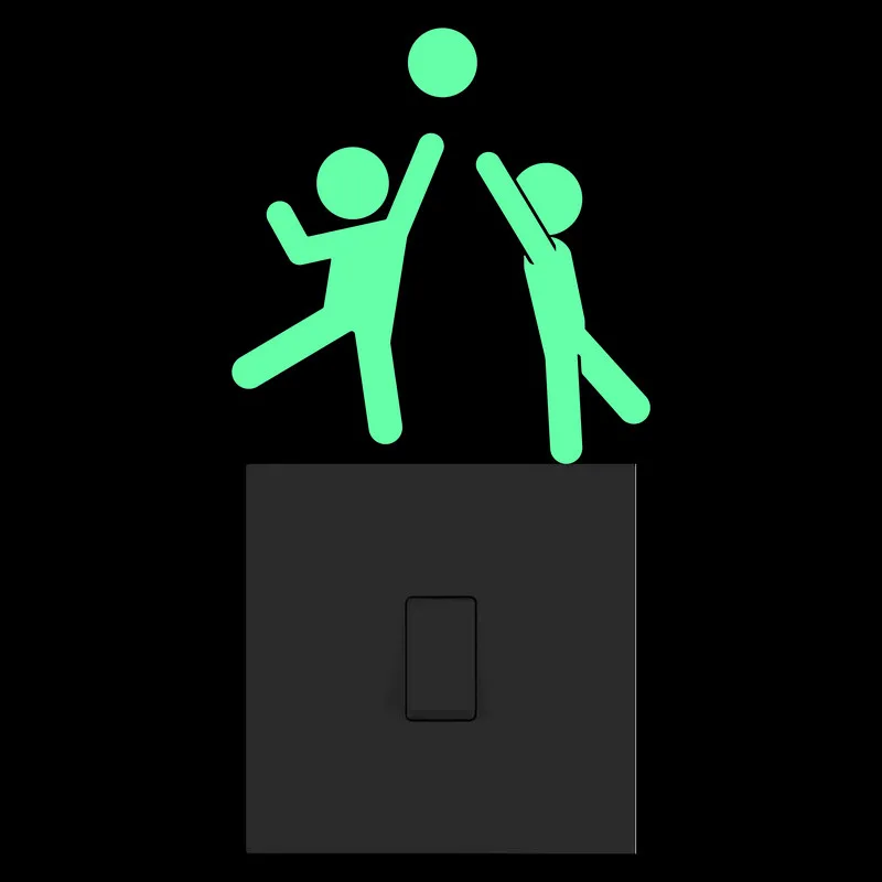 Светящаяся наклейка с изображением баскетбольного игрока настенный