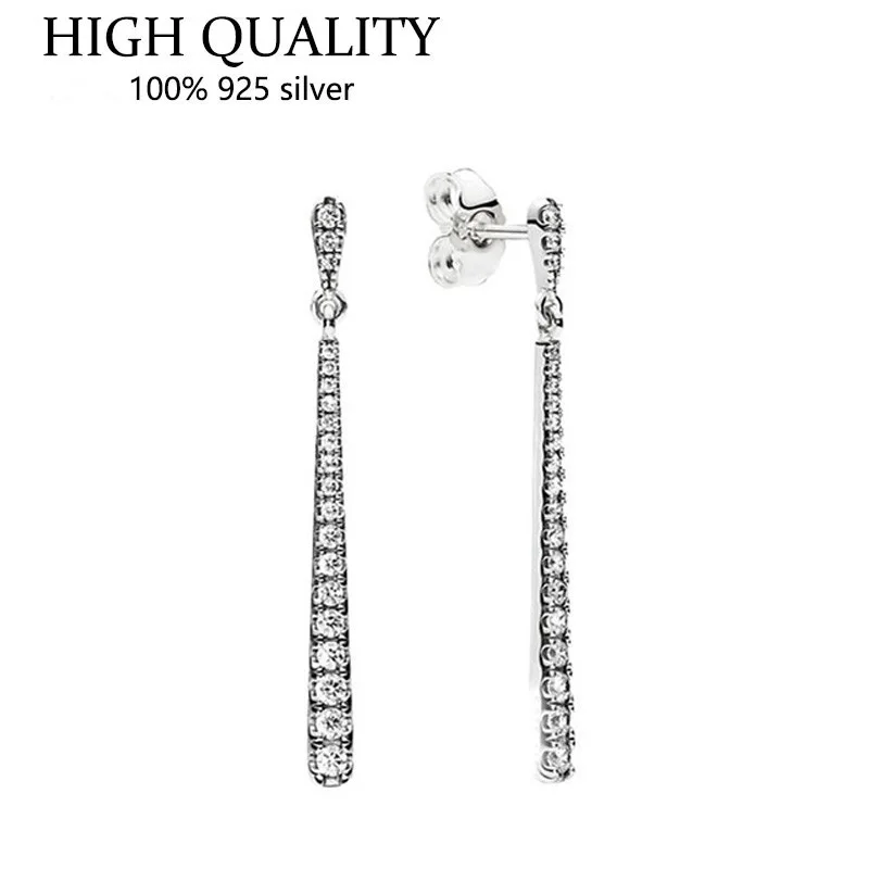

Fit Original Luxury 925 Sterling Silver Sparkle Set Cz Meteor Pan Earrings For Women High Quality Diy Fashion Wedding Jewelry