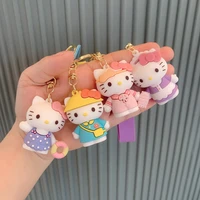 sanrio hello kitty keychain anime accessories jewelry pendant girls birthday gifts keychain pendant cute cartoon dolls keychains