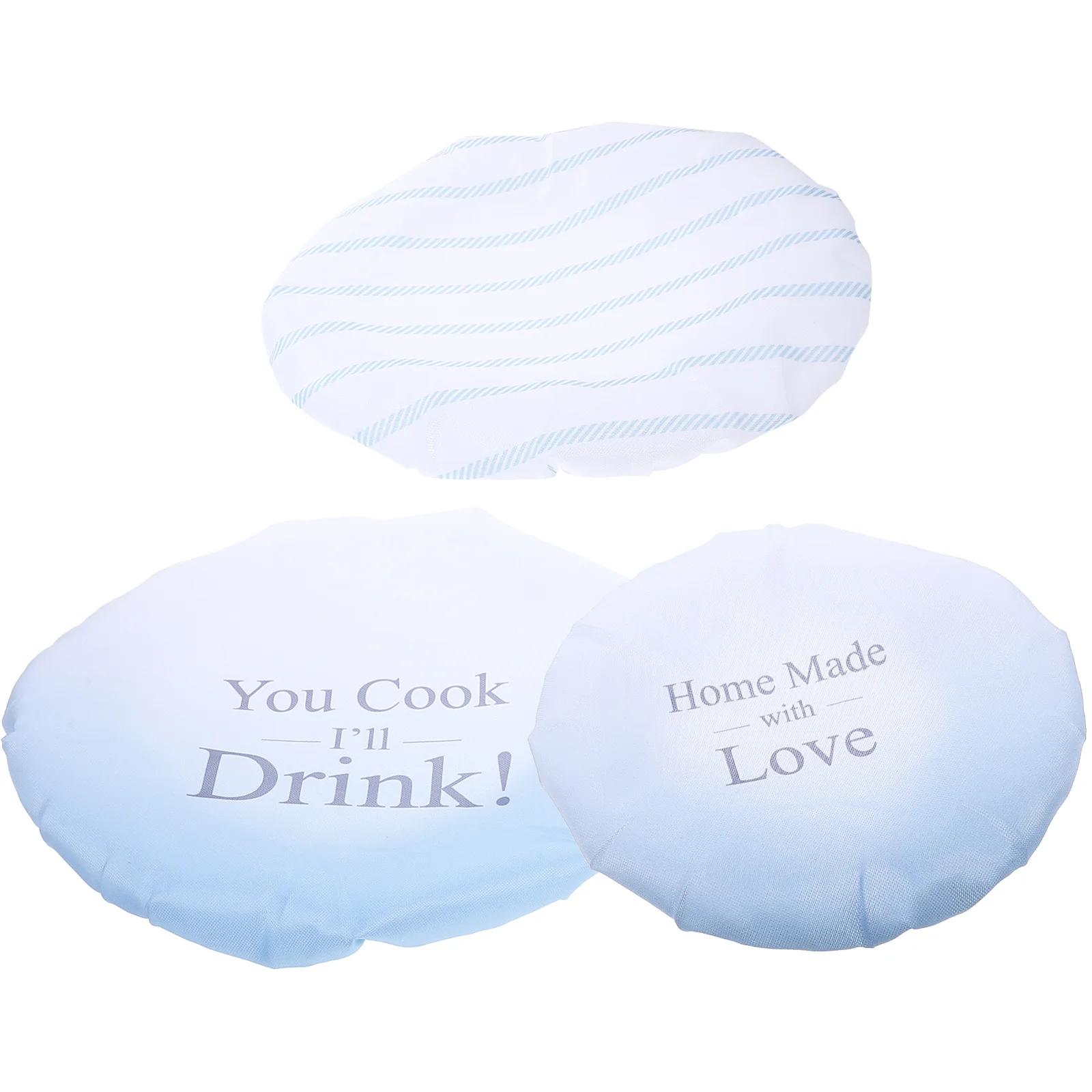 

3 Pcs Fabric Bowl Covers Reusable With Elastic Food Washable For Kitchen Container Supplies Oxford Cloth Lids