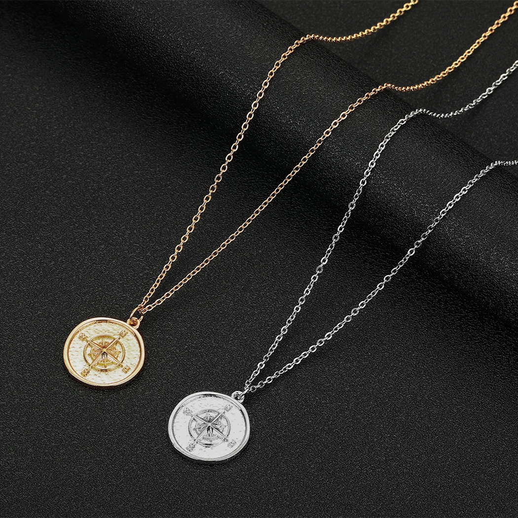 Крошечная Северная звезда ожерелье подвеска с компасом для женщин