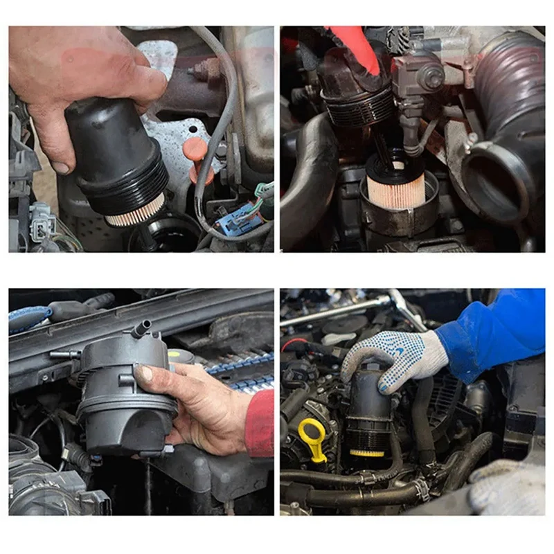 Универсальный Регулируемый масляный фильтр с двумя захватами 60-80 мм