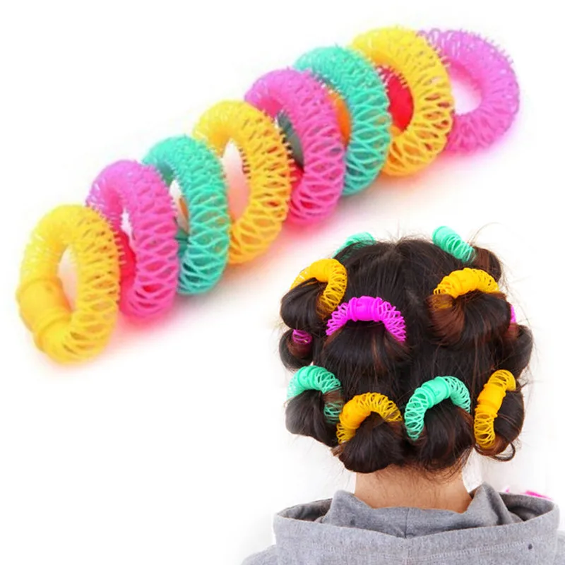 

8 Pcs Hairdress Magic Hair Curler Spiral Curls Roller Donuts Curl Hair Styling DIY Tool Hair Accessories