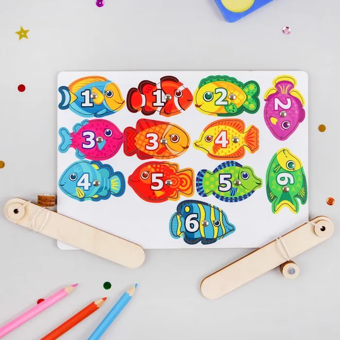 Магнитная рыбалка для детей «Рыбки», Лесная мастерская