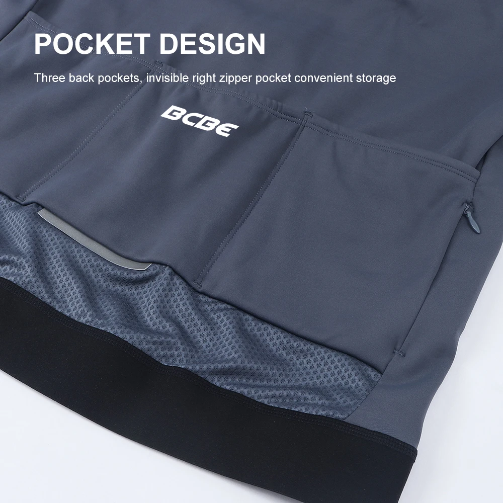 BCBE новая зимняя велосипедная Джерси мужская с длинным рукавом термофлисовая