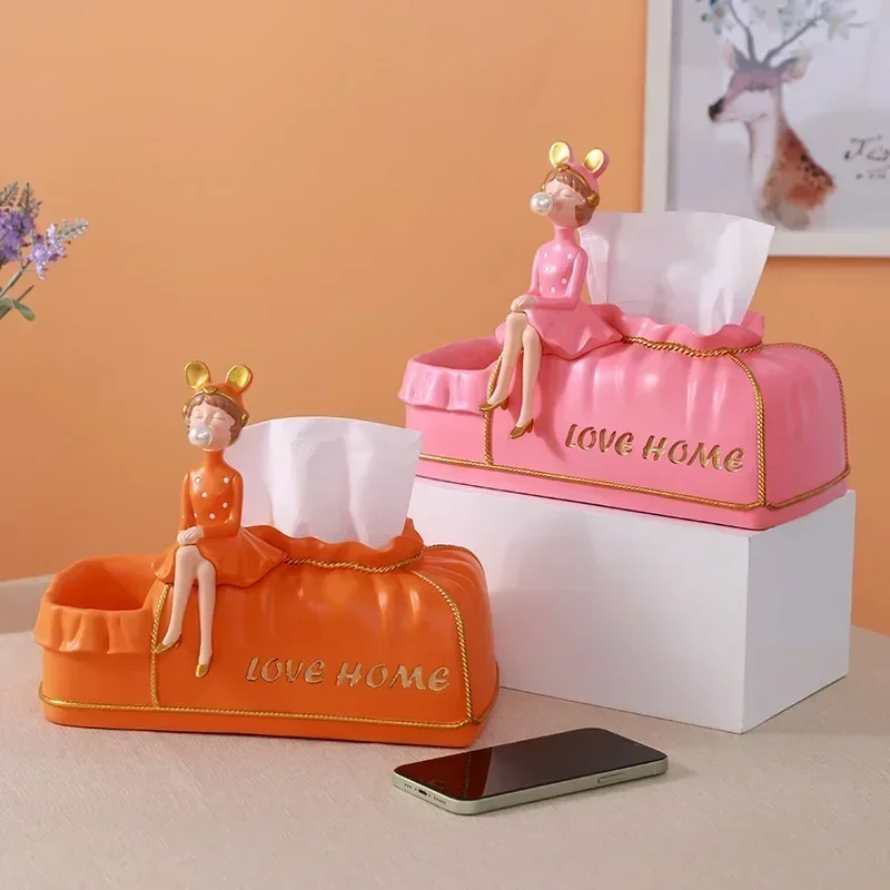 2023 новый тип пузырьковой коробки для салфеток из смолы подставка хранения