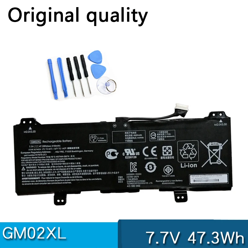 Новый аккумулятор GM02XL 7 В 47.3 Втч для HP Chromebook 14 G5 X360 11 G1 G6 Series HSTNN-DB7X ub7 M TPN-Q185 917679-2C1 271