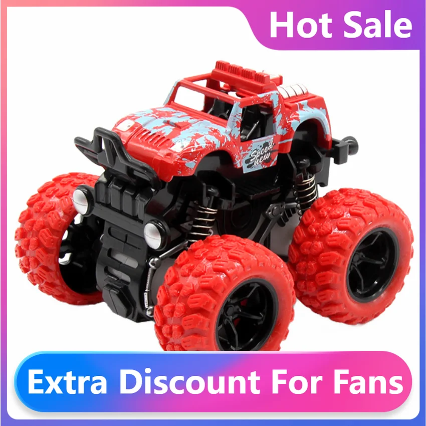 

NEW Fashion Inertial Off-Road Vehicle Pullback Children Toy Car Plastic Friction Stunt Car Juguetes Carro Kids Toys For Boys