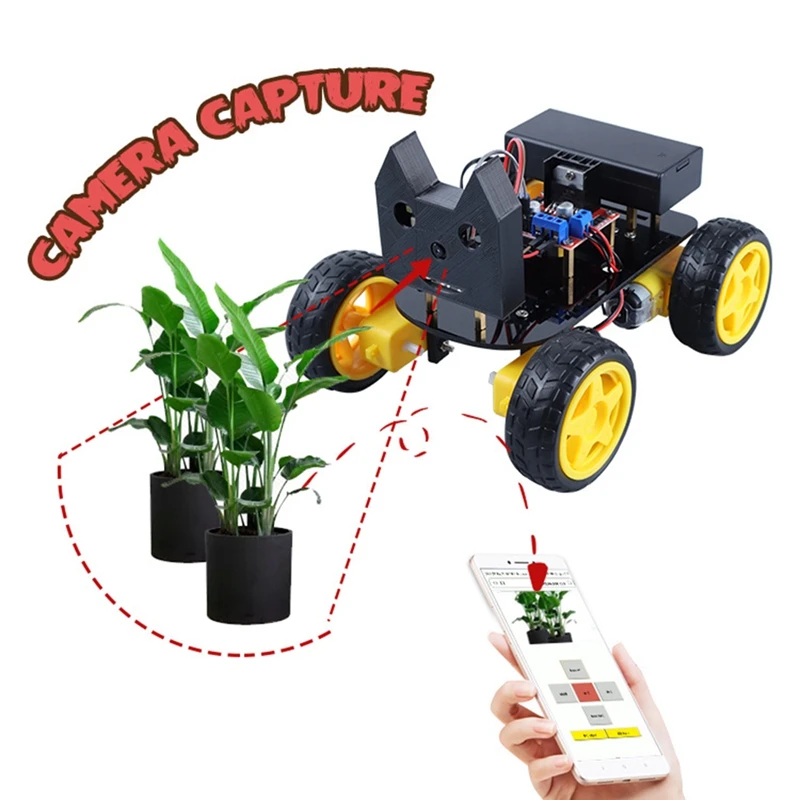 Умный автомобильный робот-Комплект сделай сам для Arduino 4WD Wifi ESP32 CAM Dolly Kit легкая