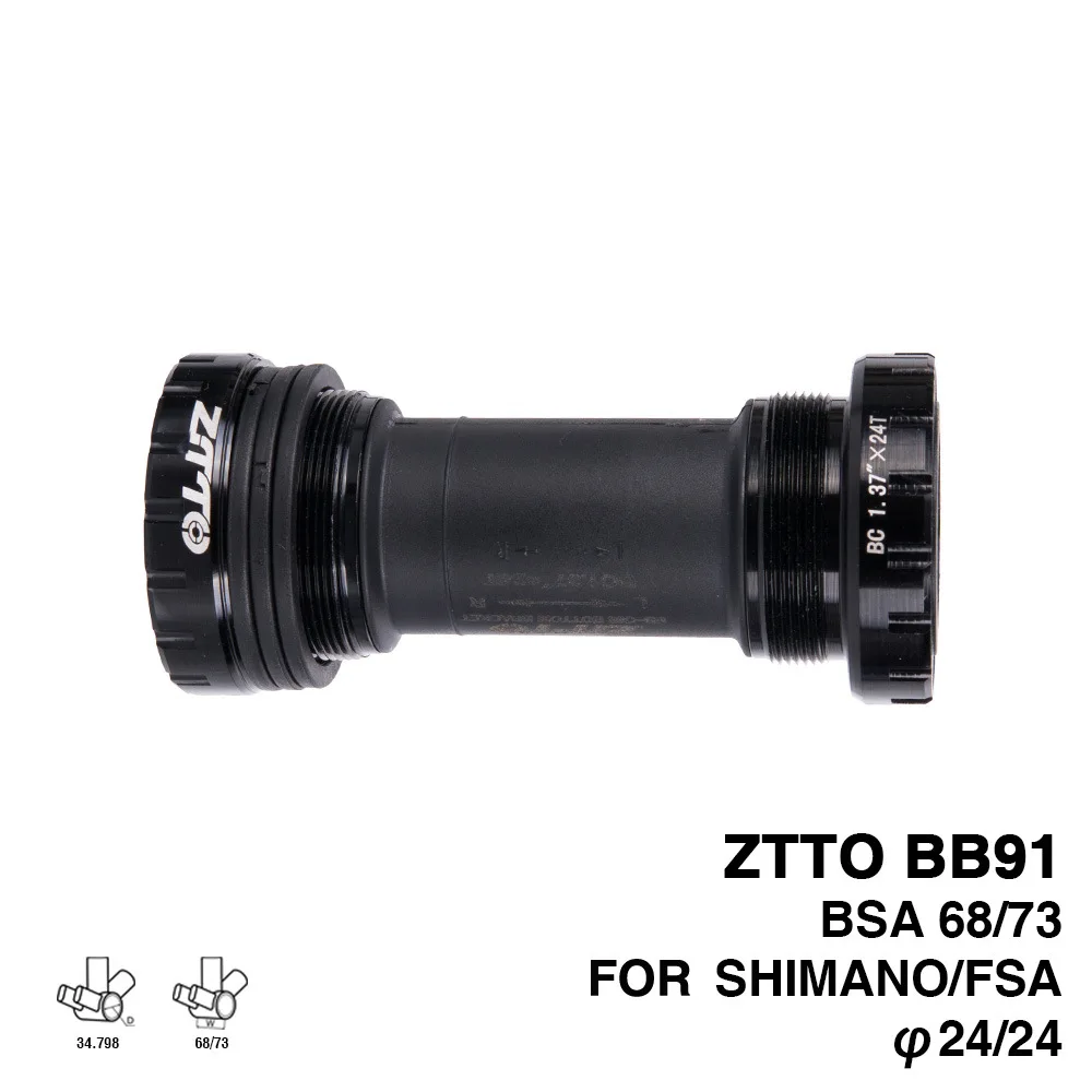 

ZTTO BB91 Bicycle Bottom Bracket Sealed Bearing Thread Type 68 73 BSA68 Shell MTB Road Bike Waterproof