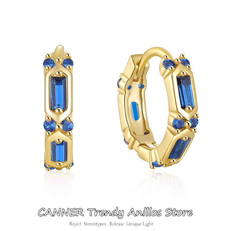 

CANNER Real 925 пробы серебряные Простые синие розы красные прозрачные фотообои для женщин минималистичные Изящные гипоаллергенные украшения