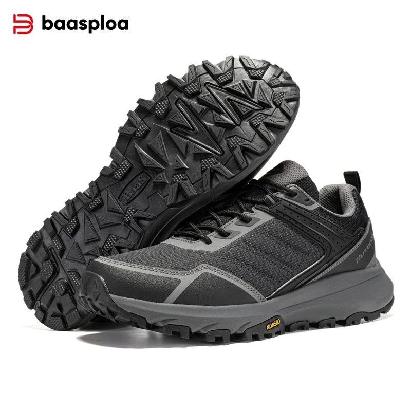 Мужская Походная Обувь Baasploa Водонепроницаемая Кожаная Нескользящая Уличная