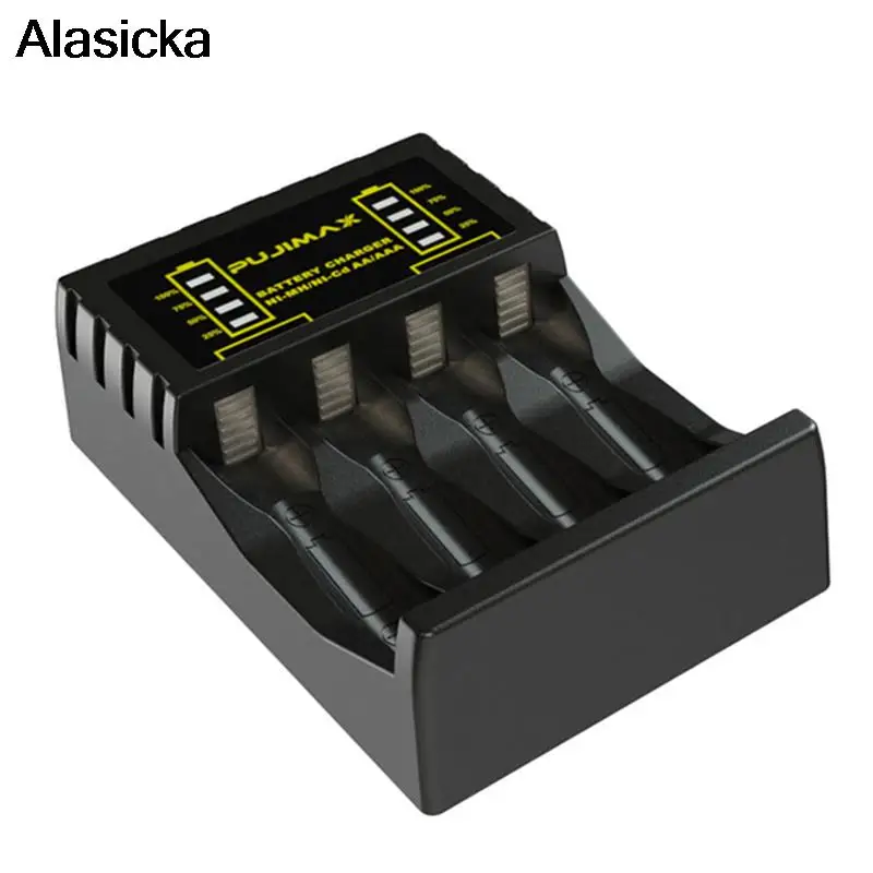 

4 Slot Battery Charger For AAA/AA Rechargeable Battery Short Circuit Protection With LED Indicator Ni-MH/Ni-Cd Charger