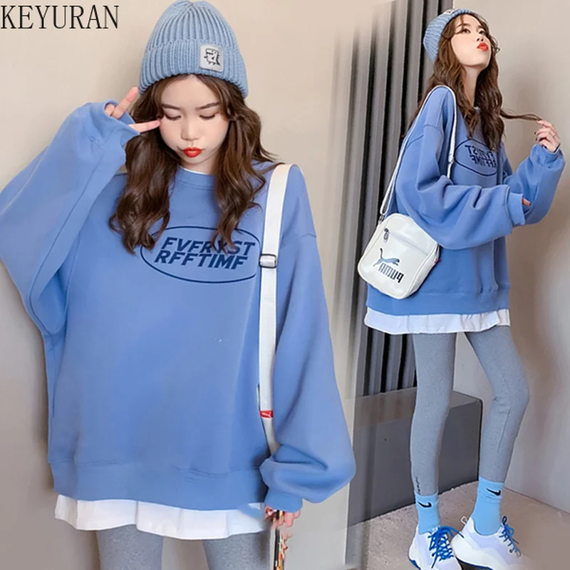 

New 2022 Spring Autumn Maternity Set Plsu Size Loose Long Sleeve Sweatshirt + Leggings Pregnancy Suit Clothes for Pregnant Women