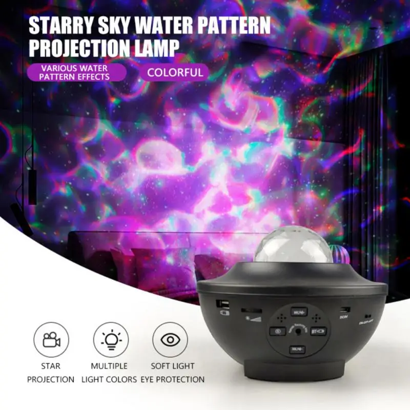 

LED Star Galaxy Projector Starry Sky Night Light Built-in Bluetooth-Speaker For Home Bedroom Decoration Kids Valentine's Daygift