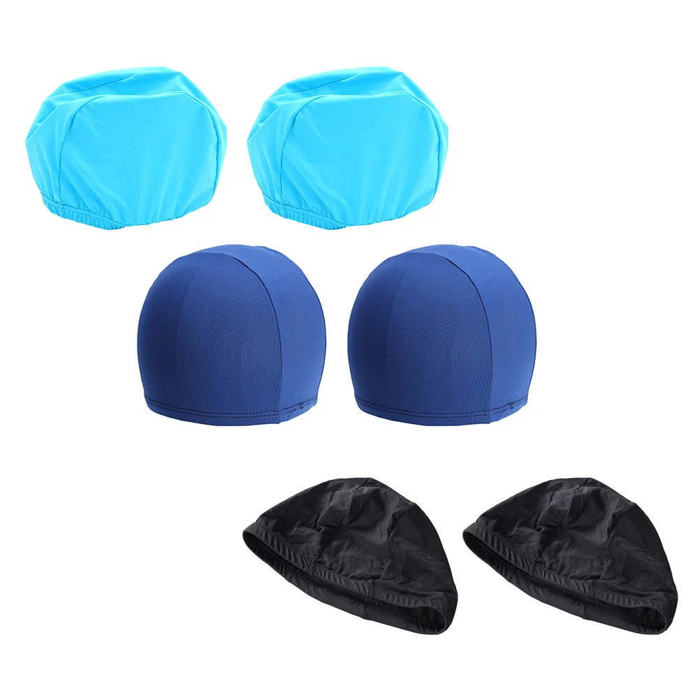 

6Pcs Fashion Caps for Swimming Comfortable Elastic Swim Hats Water Sports Swimming Caps