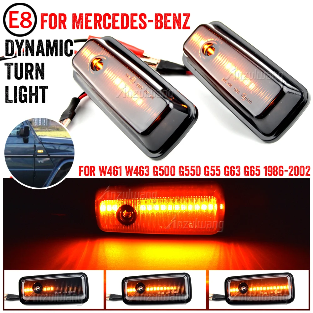

2pcs LED Dynamic Side Marker Repeater Light For Mercedes Benz G Class W463 W461 G500 G550 G55 G63 G65 Turn Signal Blinker Lamp