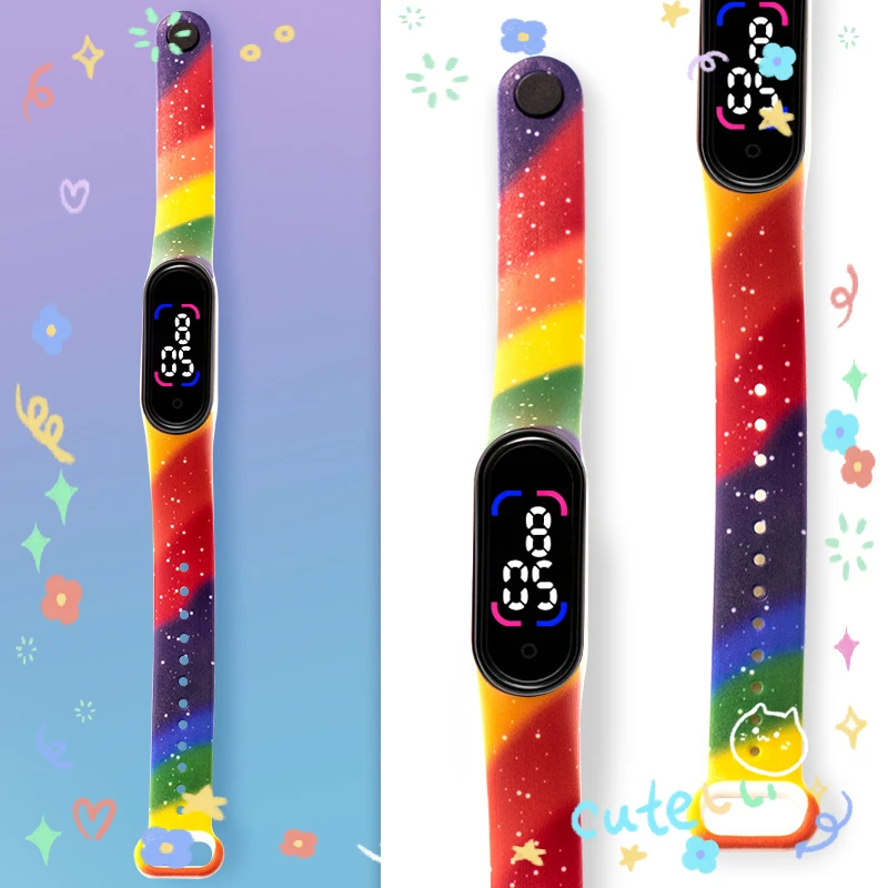 

Newly Fashion LED Watch For Women Digital Bracelet For Girl Waterproof Sport Wristwatch Luminous Display For Kids relojed mujer