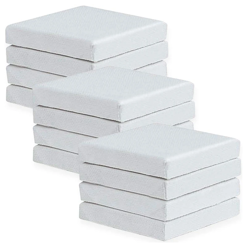 

Холщовые мини-панели JHD 15x15 см, упаковка из 12, маленькие хлопковые предварительно растягивающиеся фотообои для художников, студентов и детей...